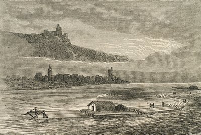 Transport on the Rhine in the 1860s by French School